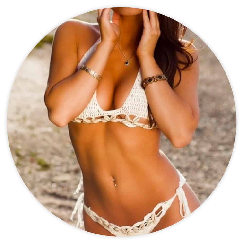 Biquini Tipo Concha Crochê Branco