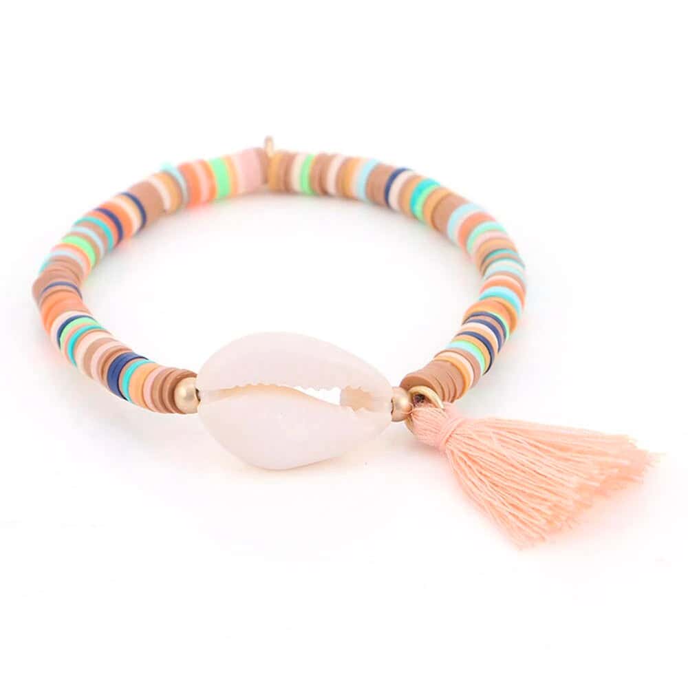 Pulseira De Concha Cauri Surfista Areia