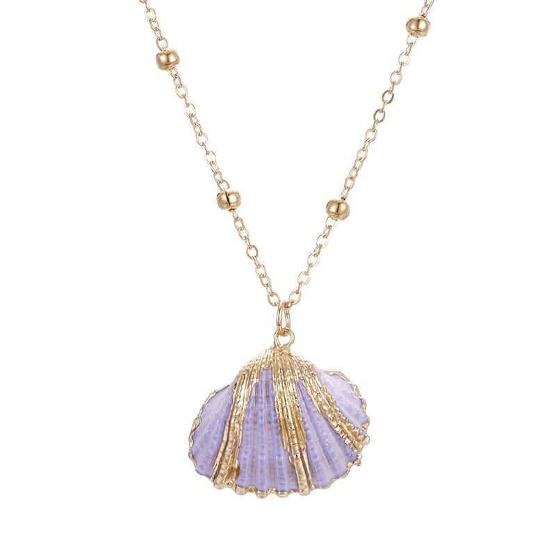 Pingente Concha Bucarda Malva Pastel