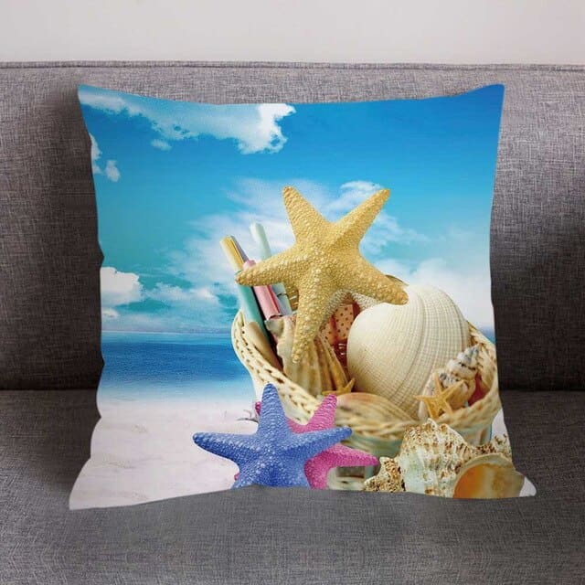 Almofada Concha Estampado Praia Das Filipinas