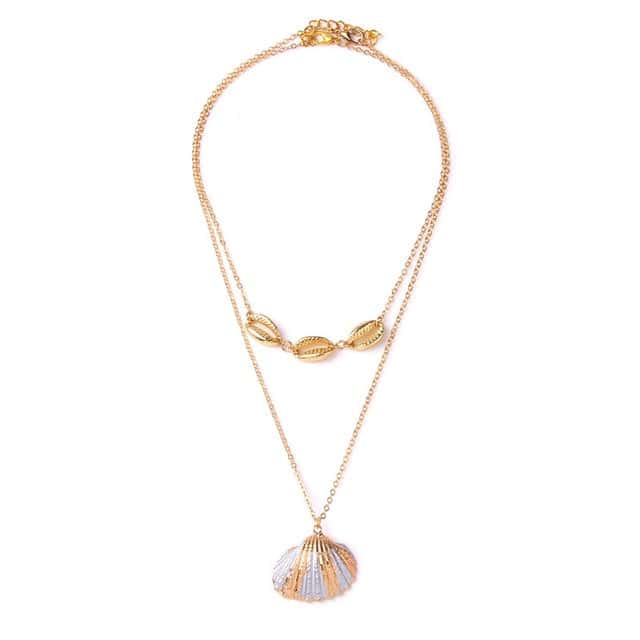 Pingente Concha Búzio Dourado "Nathalie"