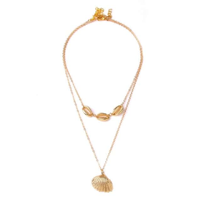 Pingente Concha Búzio Dourado "Julia"